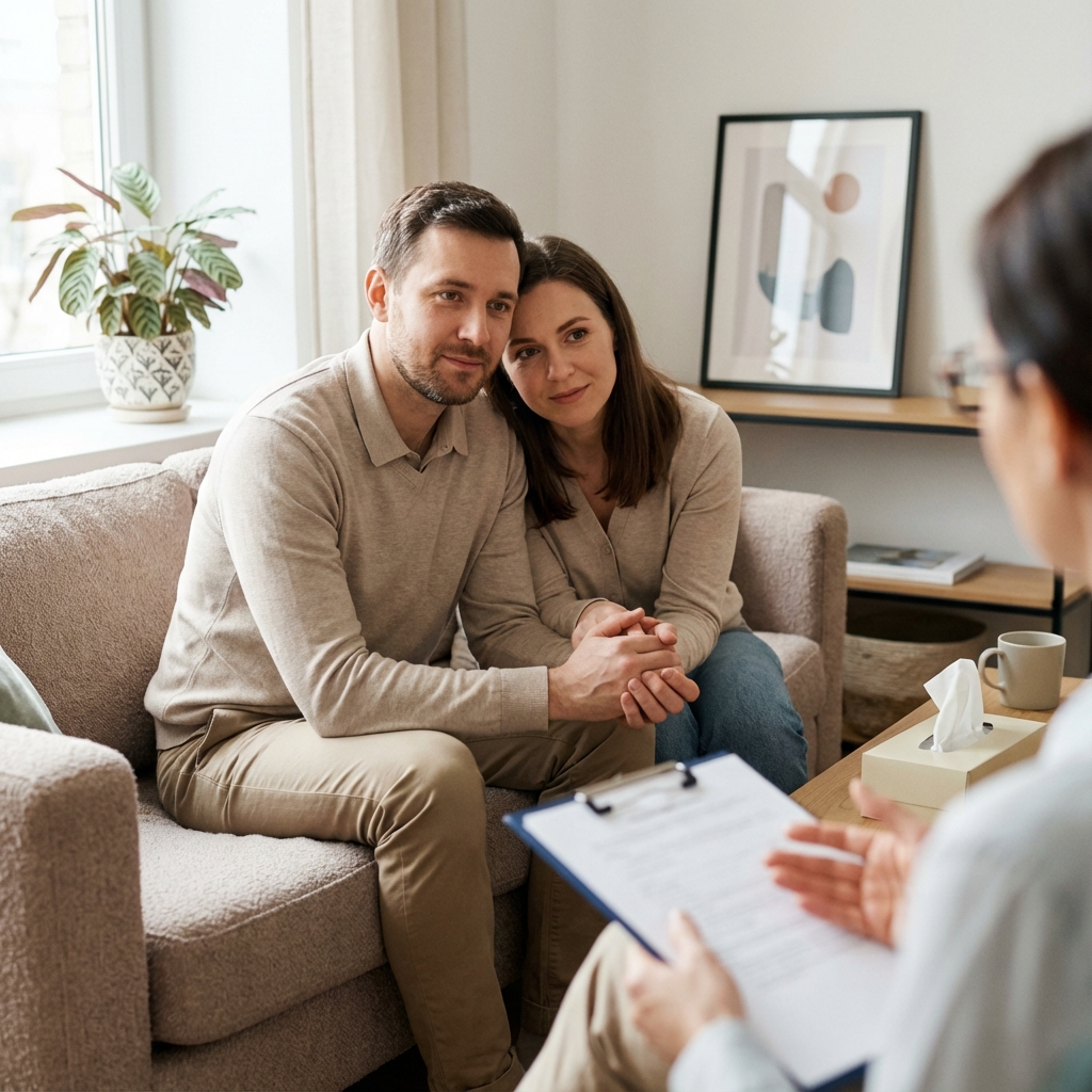 Couple in a counseling environment